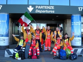 Egy olasz katasztrófaelhárító csapat indul Haitire.
